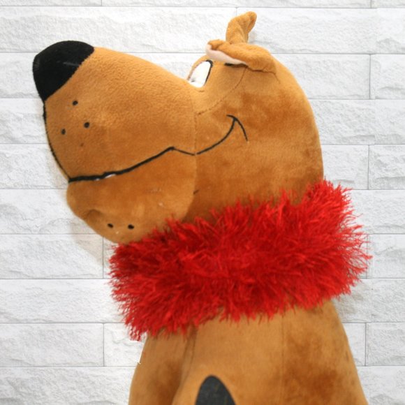 HAND CRAFTED Dog Faux Fur Eyelash Yarn Collar Scarf Red Fuzzy Colorful - Picture 1 of 8